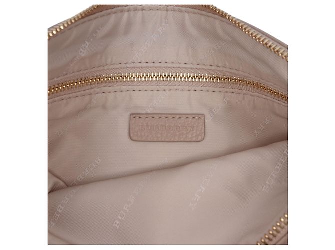 Clutch Burberry in pelle martellata marrone Carne - vista 5