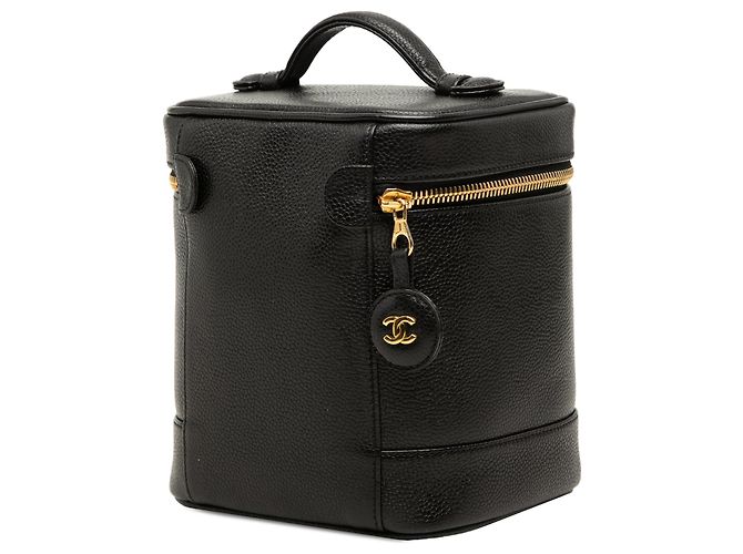 Beauty case Chanel Black CC Caviar Vanity Case Nero - vista 2