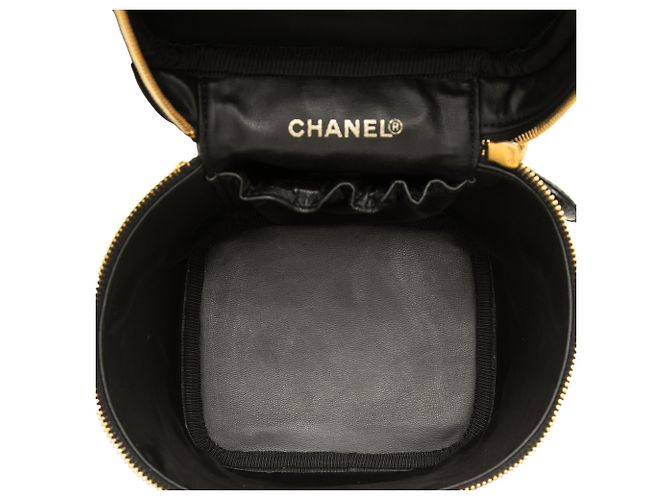 Beauty case Chanel Black CC Caviar Vanity Case Nero - vista 4