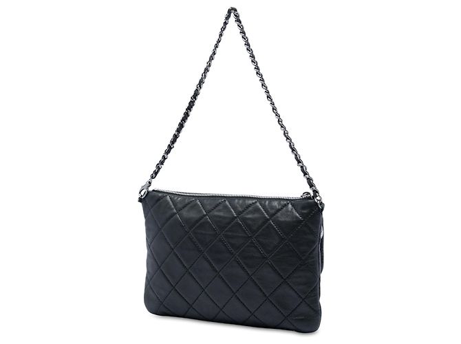 Chanel Black CC Quilted Lambskin Mineral Nights Flap Nero - vista 2