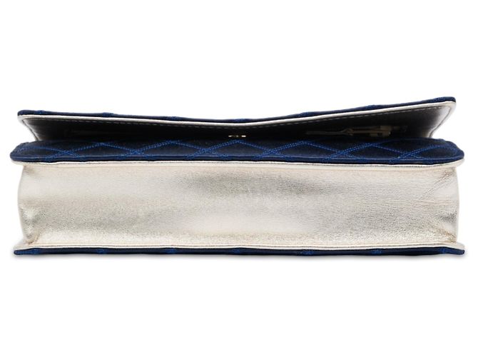 Portafoglio Chanel Blue CC Satin Diamond Stitch Wallet On Chain Blu navy - vista 3