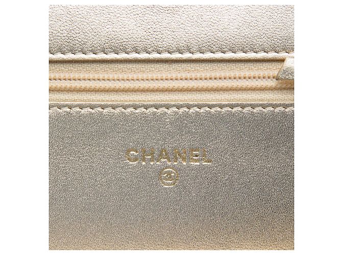 Portafoglio Chanel Blue CC Satin Diamond Stitch Wallet On Chain Blu navy - vista 5
