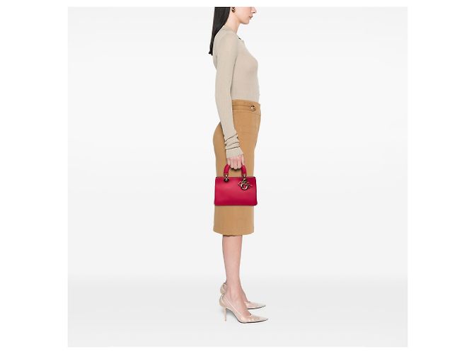 Borsa Diorissimo Mini in pelle rosa Dior - vista 7