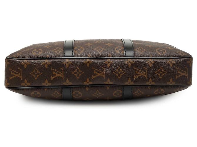 Louis Vuitton Brown Monogram Macassar Porte Documents Jour Marrone - vista 3