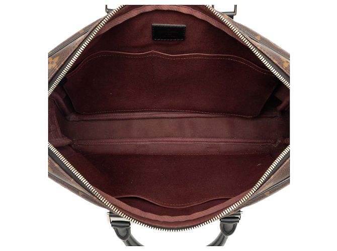 Louis Vuitton Brown Monogram Macassar Porte Documents Jour Marrone - vista 4