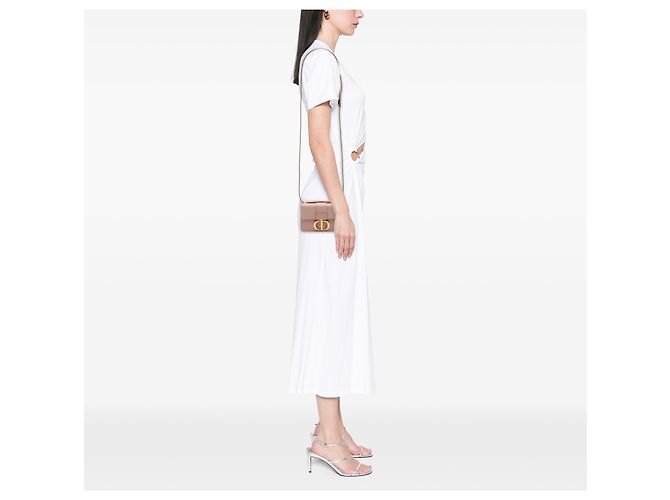 Dior 30 Montaigne Flap in pelle marrone Carne - vista 6