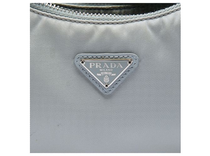 Borsa Prada Re Edition 2005 in Re Nylon Grigio Marrone - vista 5