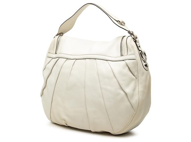 Borsa Satchel Gucci in vitello bianco Icon Bit Crudo - vista 2