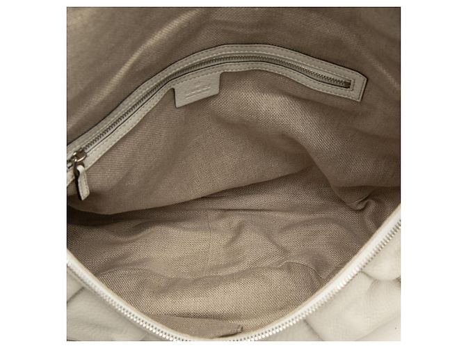 Borsa Satchel Gucci in vitello bianco Icon Bit Crudo - vista 4