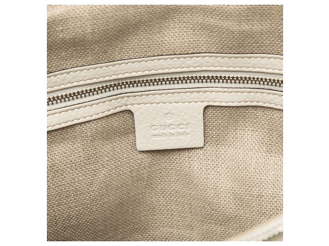 Borsa Satchel Gucci in vitello bianco Icon Bit Crudo - vista 5