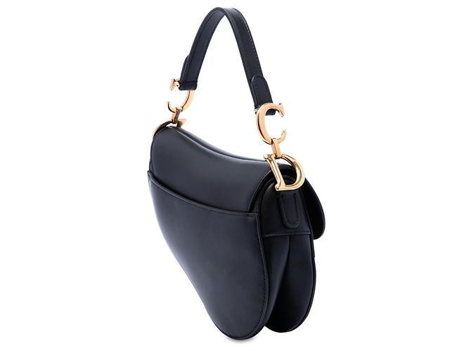 Borsa Saddle Dior Mini in pelle di vitello liscia nera Nero - vista 2