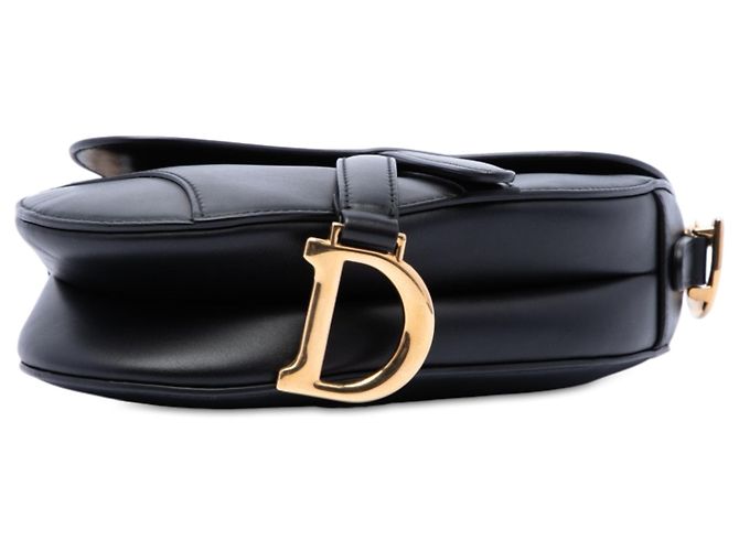 Borsa Saddle Dior Mini in pelle di vitello liscia nera Nero - vista 3