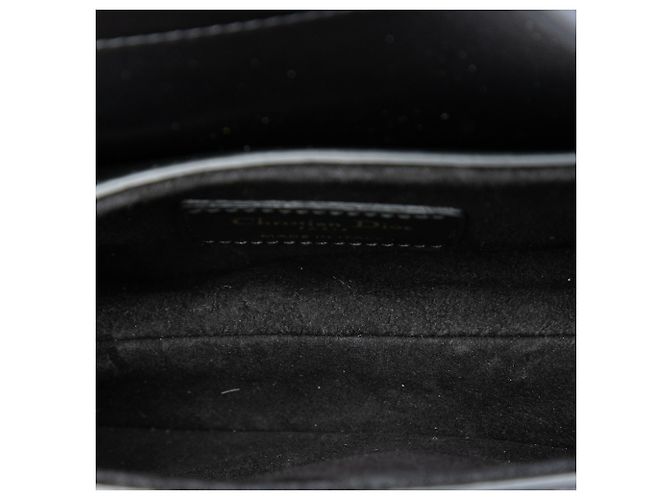 Borsa Saddle Dior Mini in pelle di vitello liscia nera Nero - vista 4