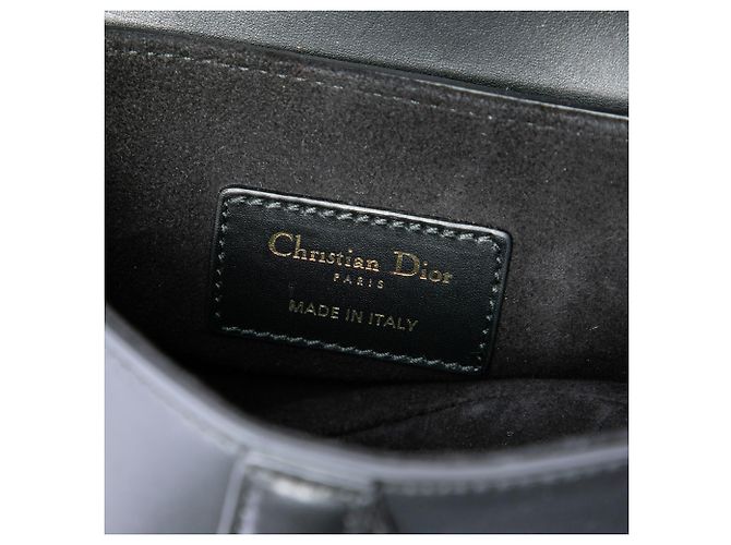 Borsa Saddle Dior Mini in pelle di vitello liscia nera Nero - vista 5