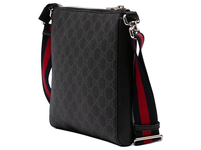 Borsa a Tracolla Gucci Small GG Supreme Web Nera Nero - vista 2