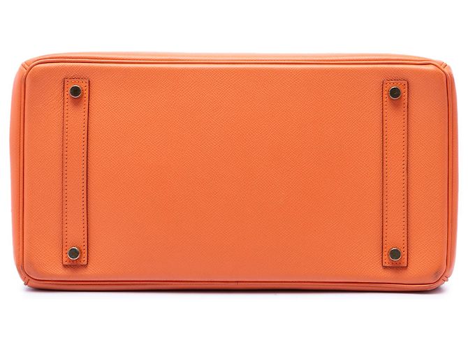 Hermès Orange Epsom Birkin Retourne 35 Arancione - vista 3