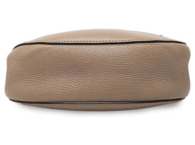 Chloé Drew Crossbody in pelle di vitello grana grossa marrone Small Taupe - vista 3