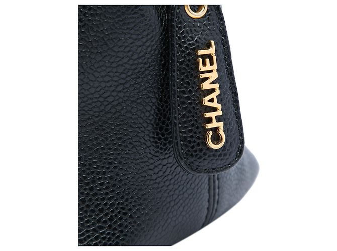 Chanel Black Caviar LAX Tote mit besticktem Logo Schwarz - Ansicht 5