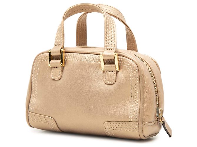 Borsa Amazona LOEWE in pelle metallizzata micro oro D'oro - vista 2