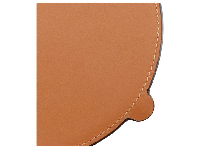 Borsa a tracolla LOEWE Mini Anagram Heel in pelle di vitello liscia marrone - vista 8