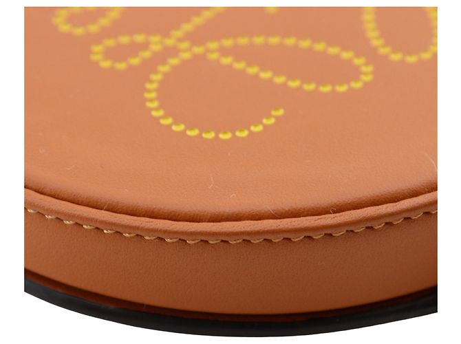 Borsa a tracolla LOEWE Mini Anagram Heel in pelle di vitello liscia marrone - vista 9