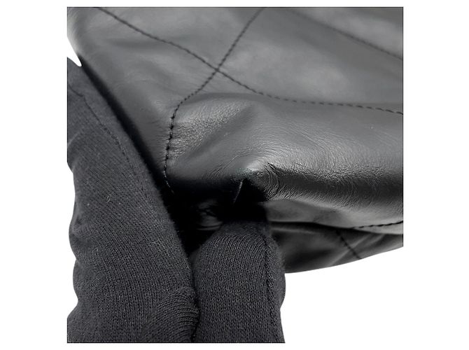Borsa Chanel 22 in vitello lucido matelassé nero, dimensione Medium - vista 6