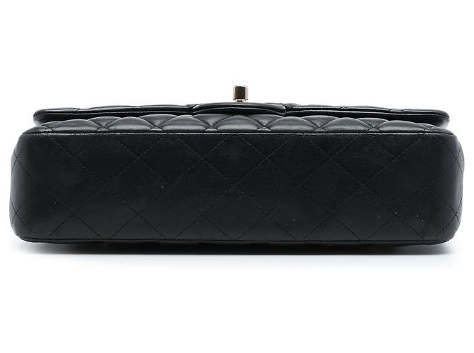 Chanel Black Medium Classic Lambskin Double Flap Negro - vista 3