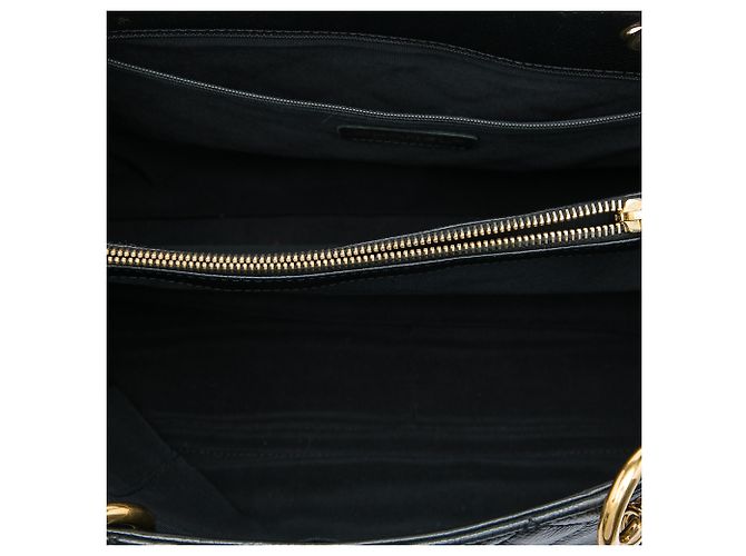 Borsa Chanel Black Caviar Grand Shopping Tote Nero - vista 4