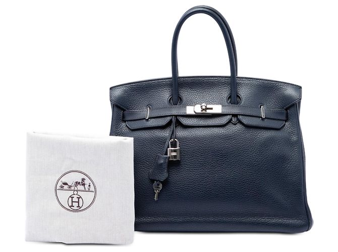 Hermès Blue Togo Birkin Retourne 35 Blu navy - vista 7