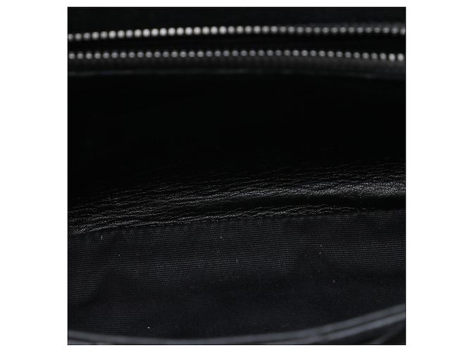 Saint Laurent College Satchel aus Lammleder mit Chevron-Steppung in Schwarz, Medium - Ansicht 4