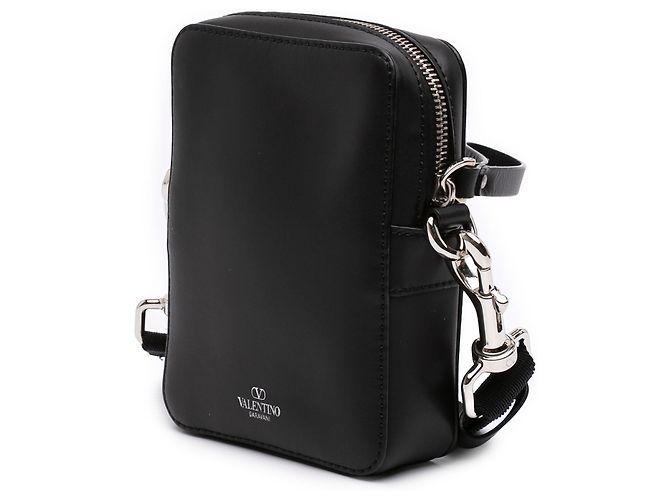 Valentino Borsa crossbody VLTN piccola in pelle nera Nero - vista 2