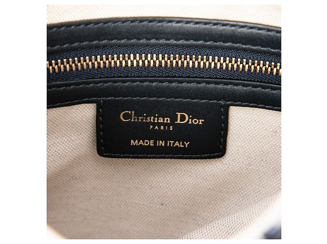 Borsa Saddle Dior in tela Oblique blu - vista 5