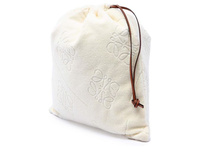 LOEWE Beige Anagram Terry Cloth Beutelkoffer - Ansicht 2