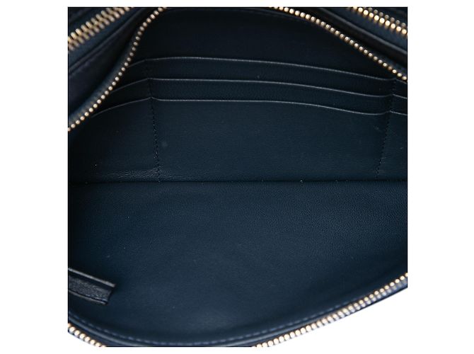 Chanel Blue Small Quilted Velvet 31 Clutch Blu navy - vista 4