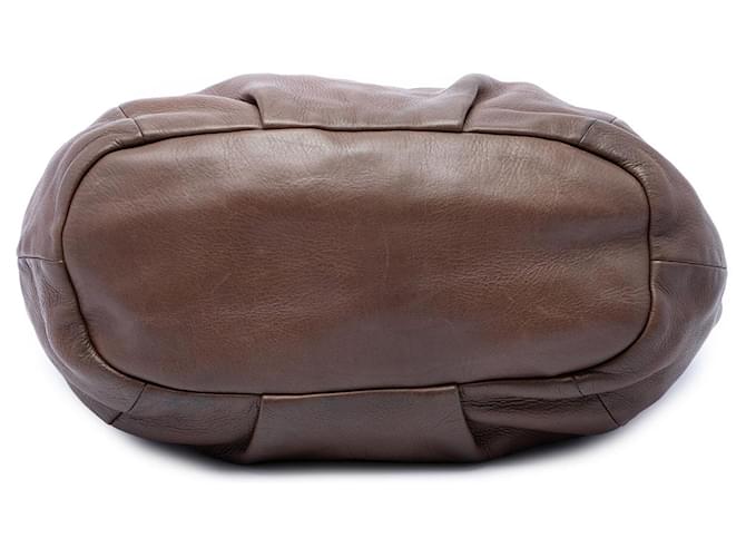 Prada Medium Cervo Shine Tote Braun - Ansicht 3