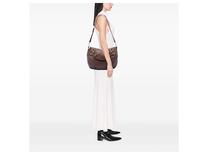 Prada Medium Cervo Shine Tote Braun - Ansicht 6