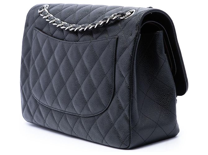 Chanel Black Jumbo Classic Caviar Double Flap Schwarz - Ansicht 2