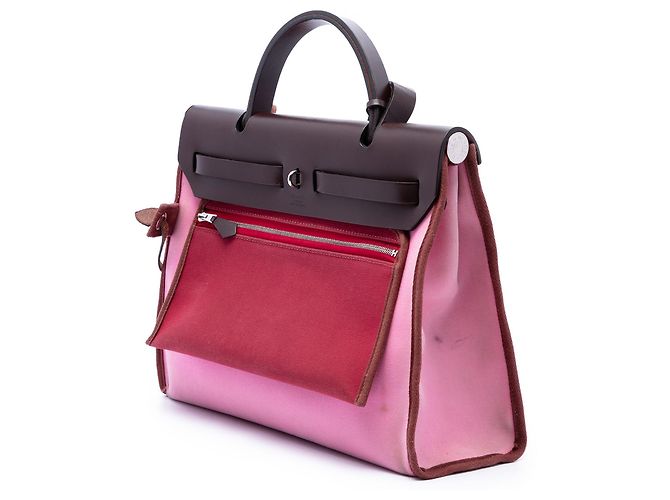 Hermès Pink Toile Verso Herbag Zip 31 Rosa - vista 2