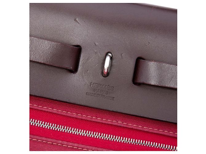 Hermès Pink Toile Verso Herbag Zip 31 Rosa - vista 5