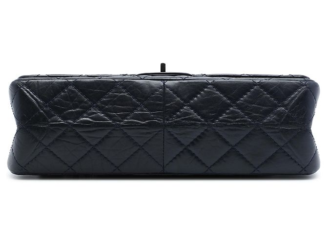 Chanel Blue Quilted Aged Calfskin Reissue 2.55 Double Flap 226 Blu navy - vista 3