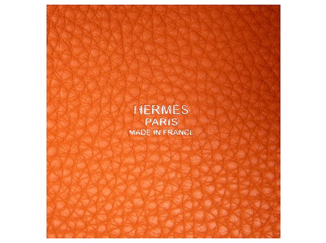 Hermès Orange Bicolor Clemence and Swift Picotin Lock 18 Laranja - vista 5