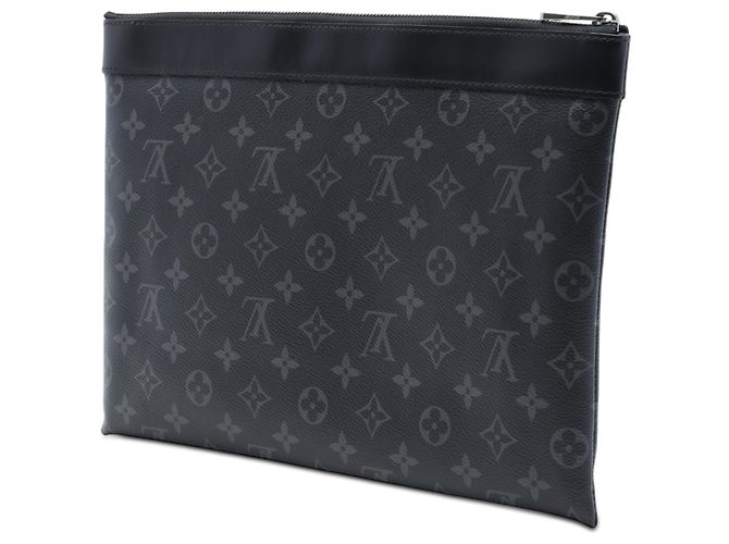 Louis Vuitton Black Monogram Eclipse Discovery Pochette GM Nero - vista 2