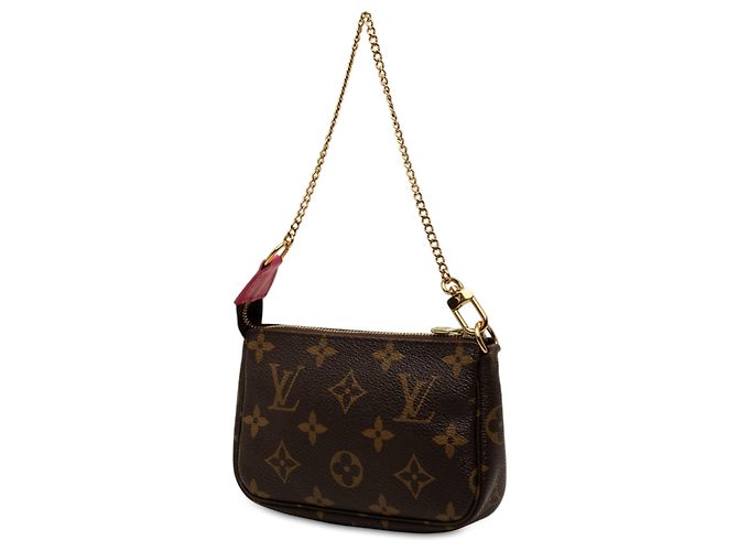 Louis Vuitton Brown Monogram Christmas Animation Mini Courchevel Pochette Accessories Marrone - vista 2