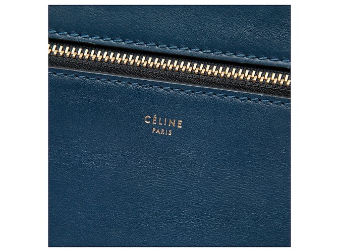Céline Bolso Celine Blue Medium Leather Edge Azul Azul marino - vista 5