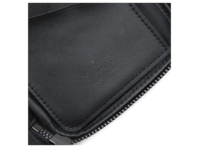 Louis Vuitton Black Monogram Eclipse Reverse Double Phone Pouch Nero - vista 5