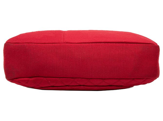 Chanel Red Quilted Jersey Hawaii Crossbody Rosso - vista 3