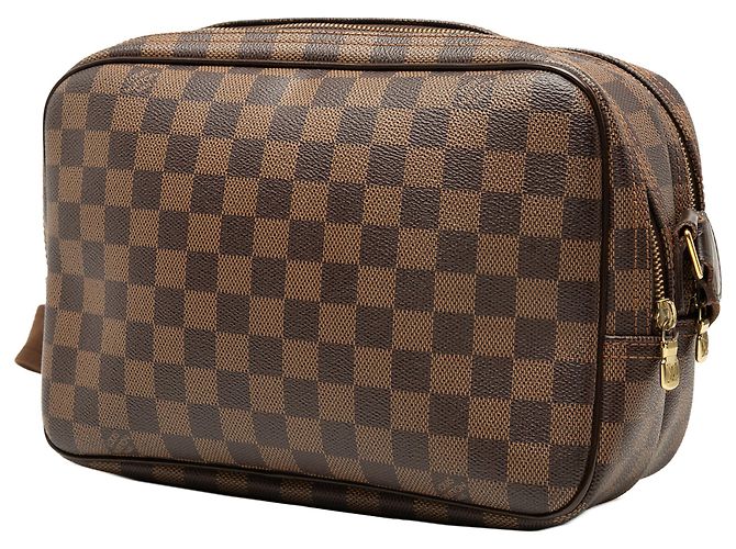 Louis Vuitton Brown Damier Ebene Reporter PM Marrone - vista 2