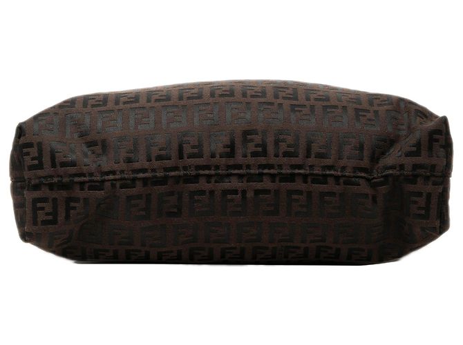 Borsa Tote Fendi in tela Zucchino marrone Marrone scuro - vista 3