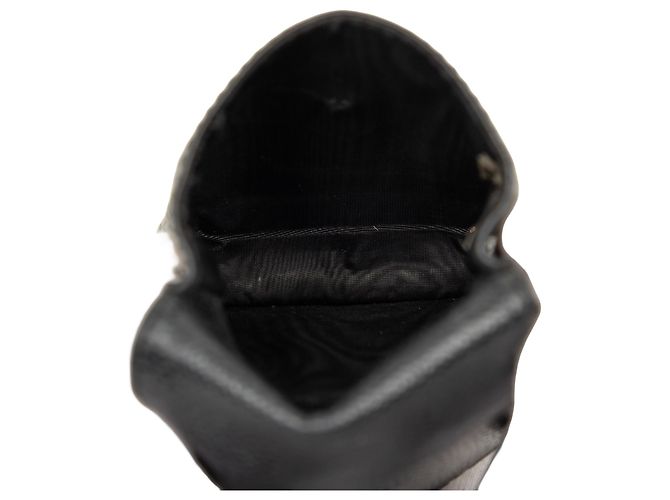 Portacigarette Chanel Black CC Caviar Nero - vista 4