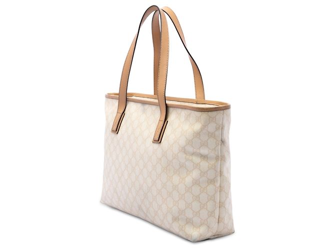 Borsa Tote Gucci Medium GG Supreme Marrone Beige - vista 2